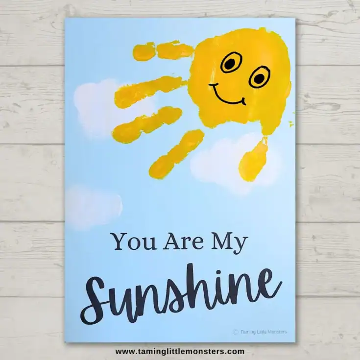 Cute Handprint Sun Craft for Kids (Free Printable Template)