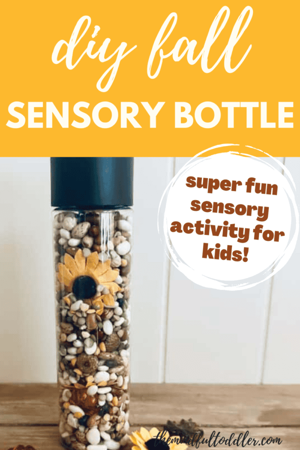 Easy Fall Sensory Bottle for Toddlers - The Mindful Toddler