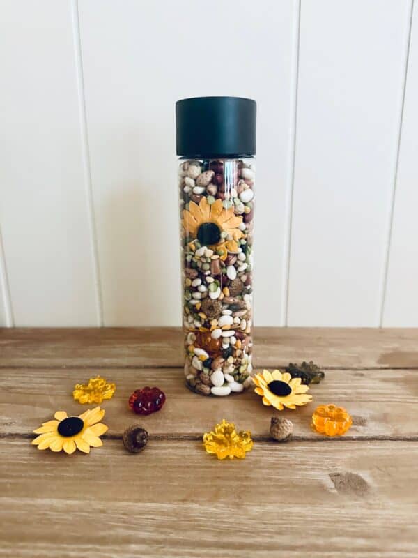 Easy Fall Sensory Bottle for Toddlers - The Mindful Toddler