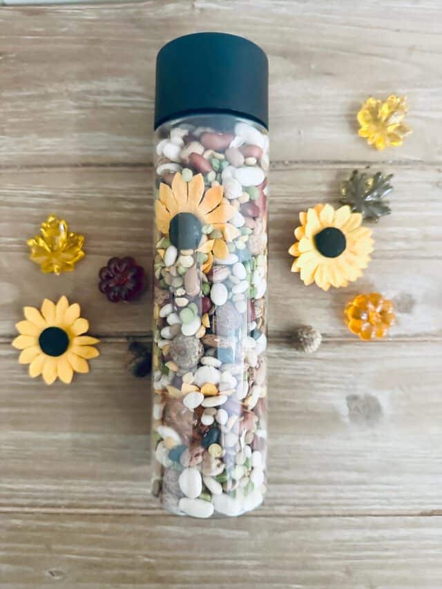 Easy Fall Sensory Bottle for Toddlers - The Mindful Toddler