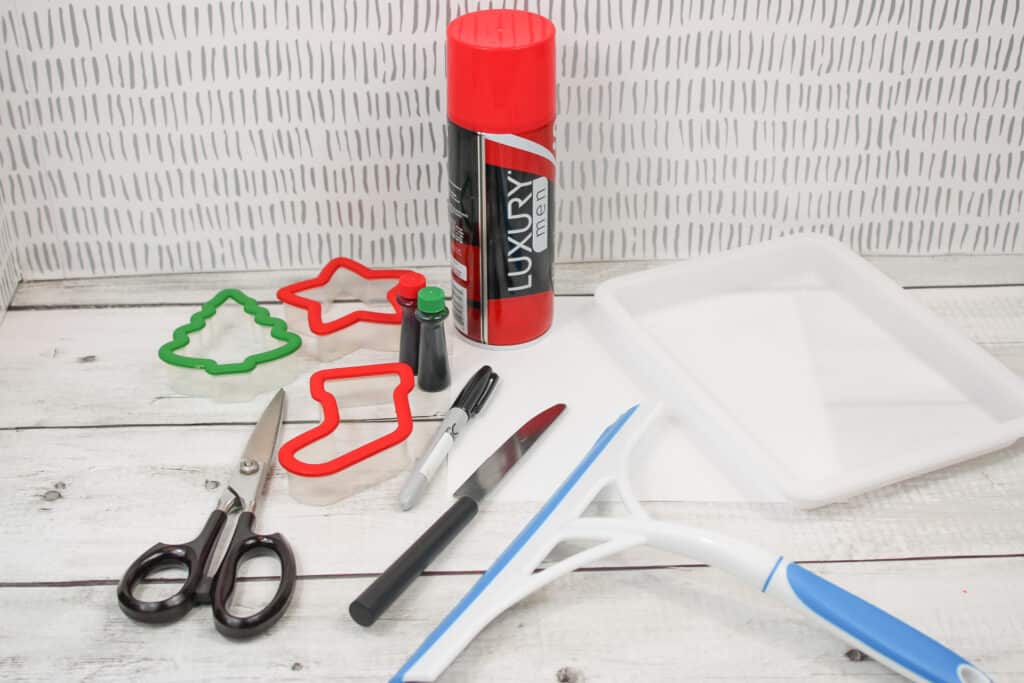 materials needed for shaving cream painting