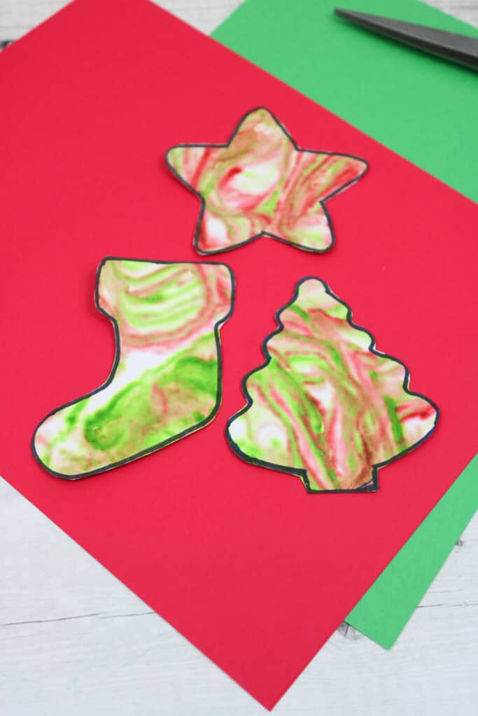 cutting out the Christmas shapes