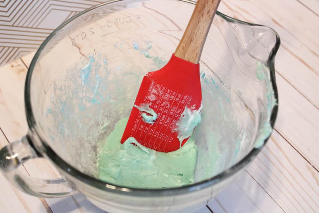 making the blue peeps playdough
