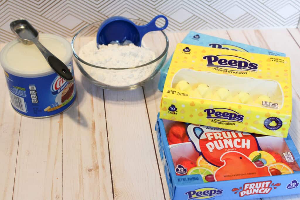 ingredients for peep playdough