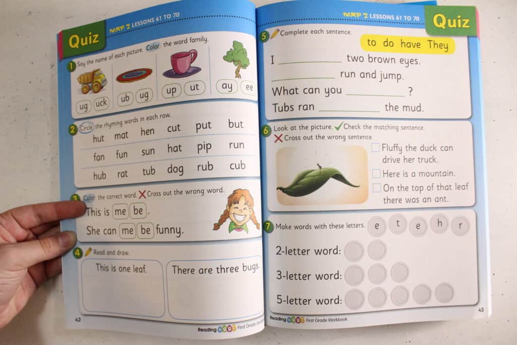 showing the reading eggs book open