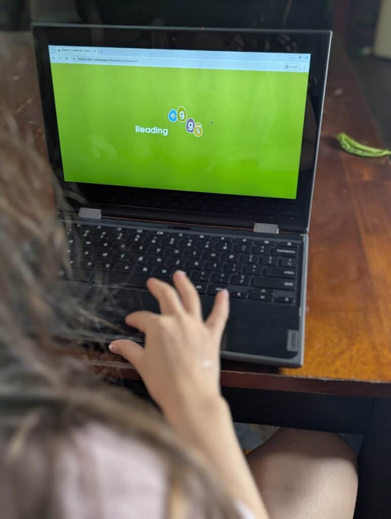 Child using Reading Eggs on the computer