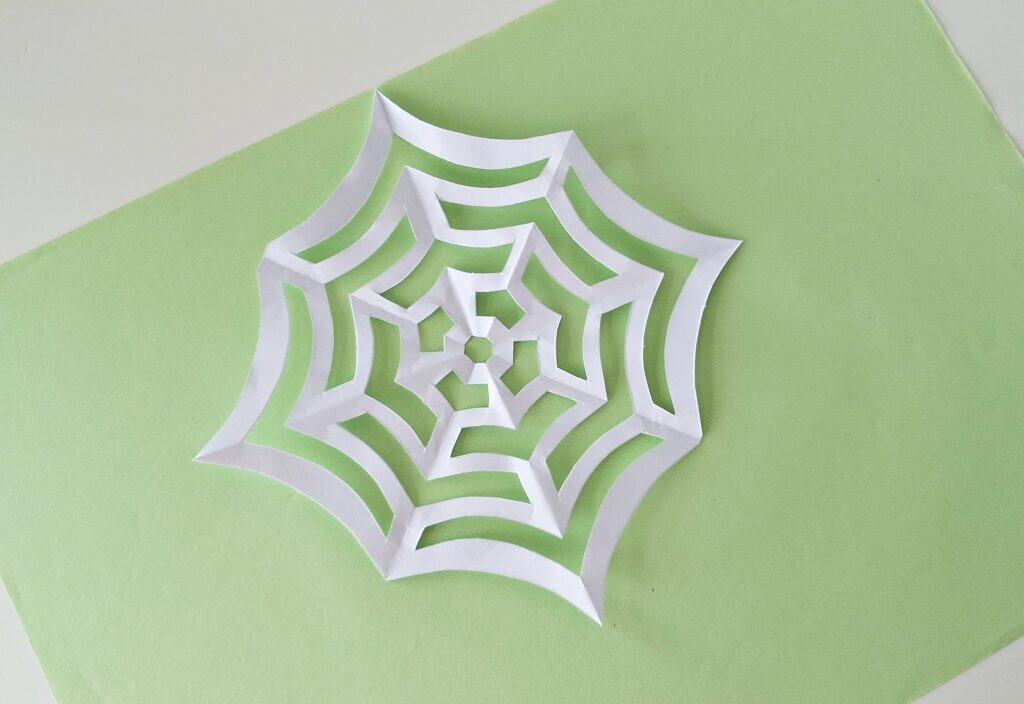 Handprint Spider Steps (7)
finished cutting, gently unfold the paper