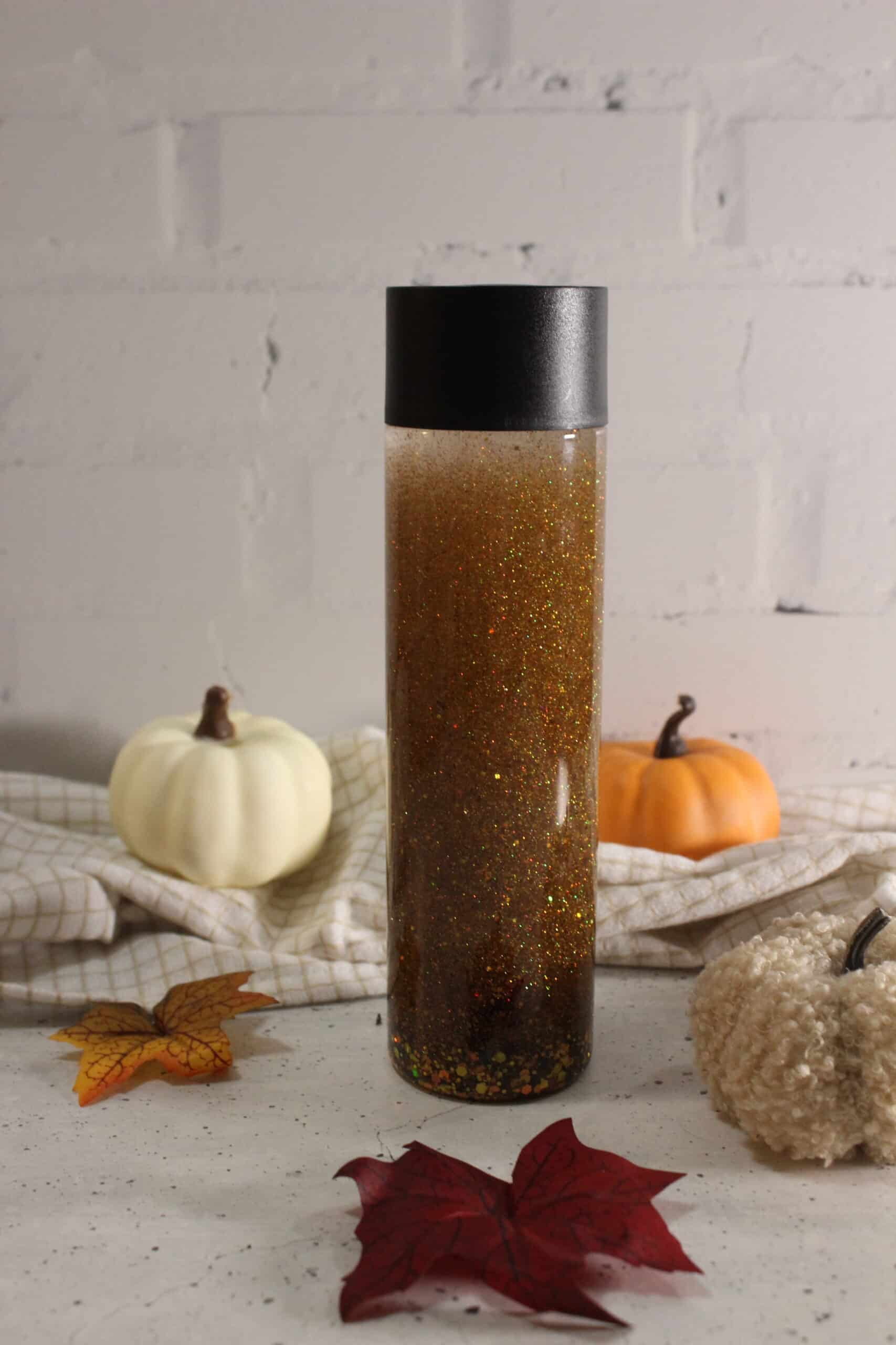 DIY Fall Sensory Bottle for Toddlers - The Mindful Toddler