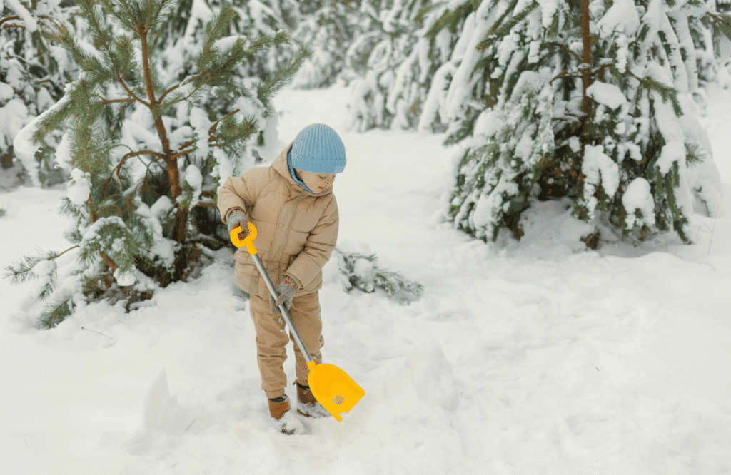 Winter Outdoor Activities_ Kids Snow Shoveling